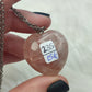Collar en acero con corazón cuarzo hematoide - N°235