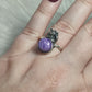 Anillo plata 925 con charoita - ajustable n° 18 kitsune
