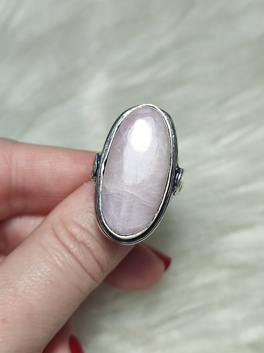 Anillo baño de plata con kuncita - ref.47