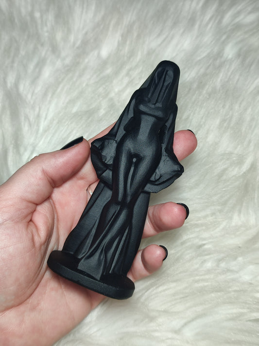 Sacerdotisa tallada en Obsidiana negra - modelo velo