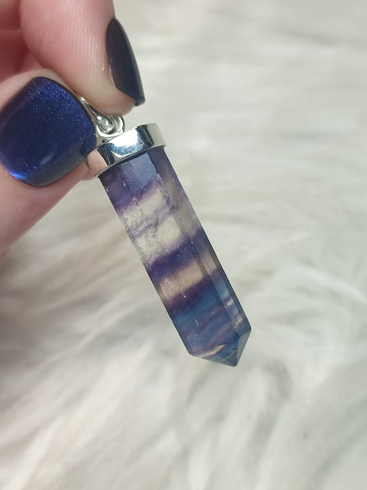 Colgante plata de ley 925 con flúorita - n°66