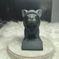 Bulldog francés tallado en obsdiana + 400 gramos