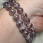 Pulsera bola amatista con inclusiones 7/8 mm