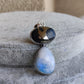 Colgante baño de plata con piedra luna y pirita