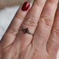 Anillo plata de ley 925 con rubí - 17 mm