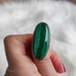 Gran anillo baño de plata con malaquita