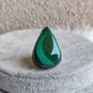 Anillo baño de plata y malaquita